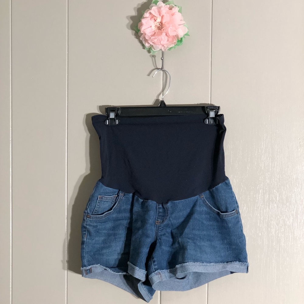 Maternity jean shorts